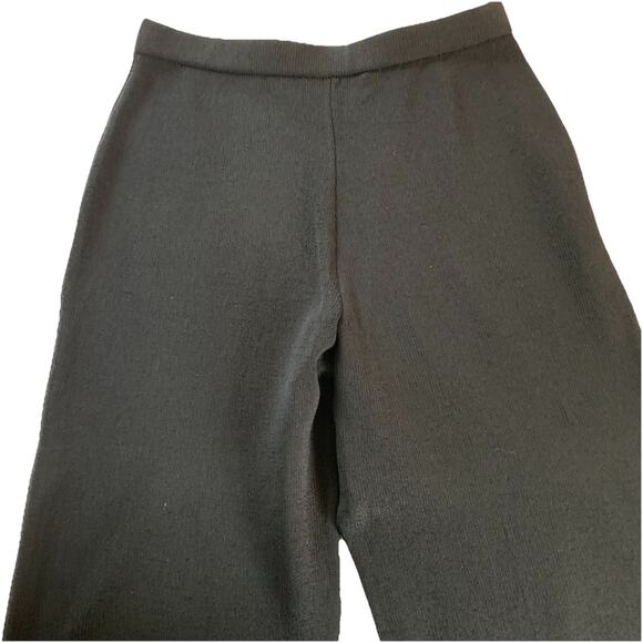 St. John Collection Santana Knit Flat Front Pants SP 07 GRP 1 Black Size 10 - Picture 8 of 12